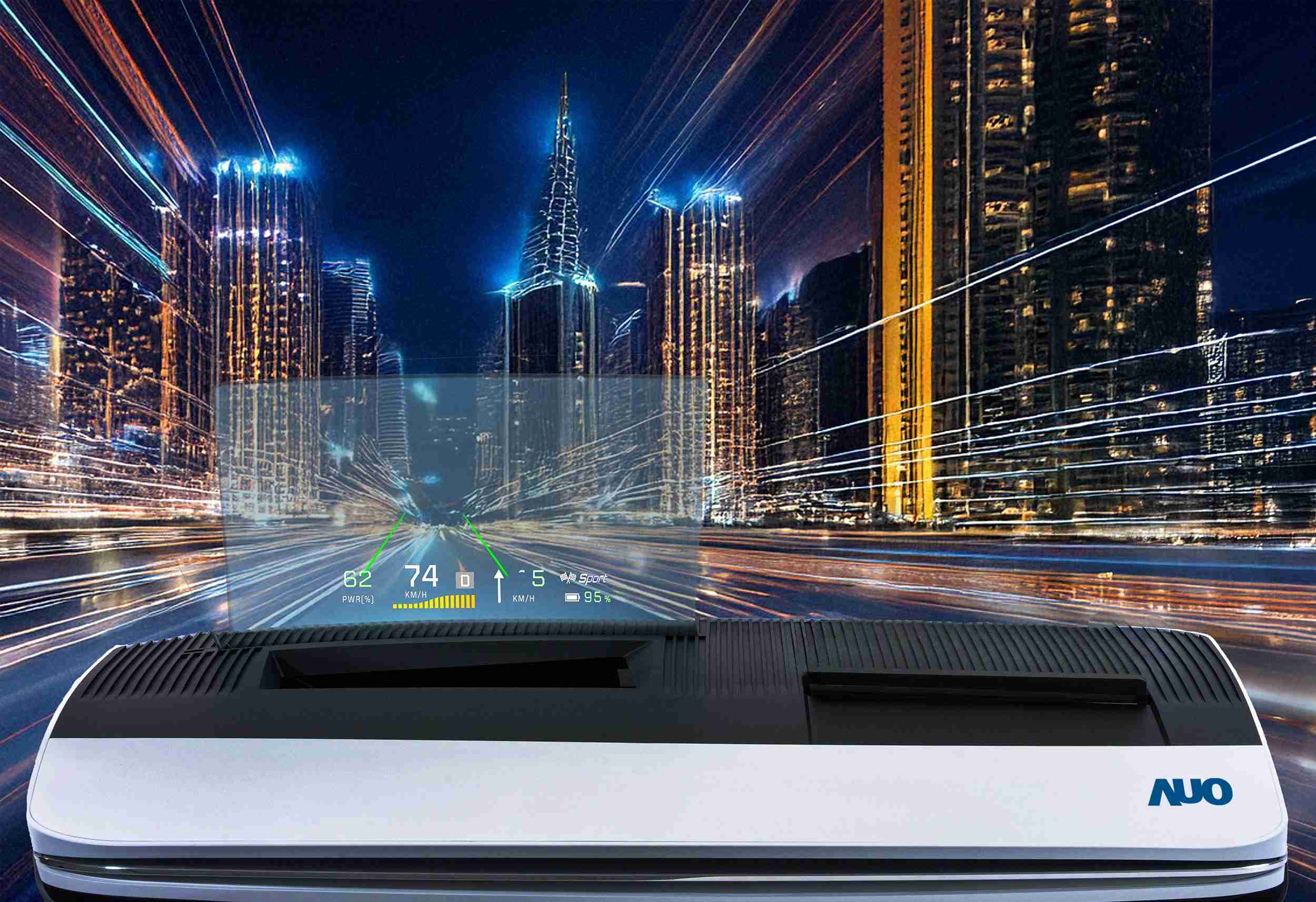 尊龙集团推出13吋Micro LED抬头显示器，，提供高入眼亮度、、高色彩饱和度的显示质量，，，，在阳光下或黑暗中都清晰可见，，，并利用Micro LED模块体积小的优势，，，解决车用空间有限的痛点