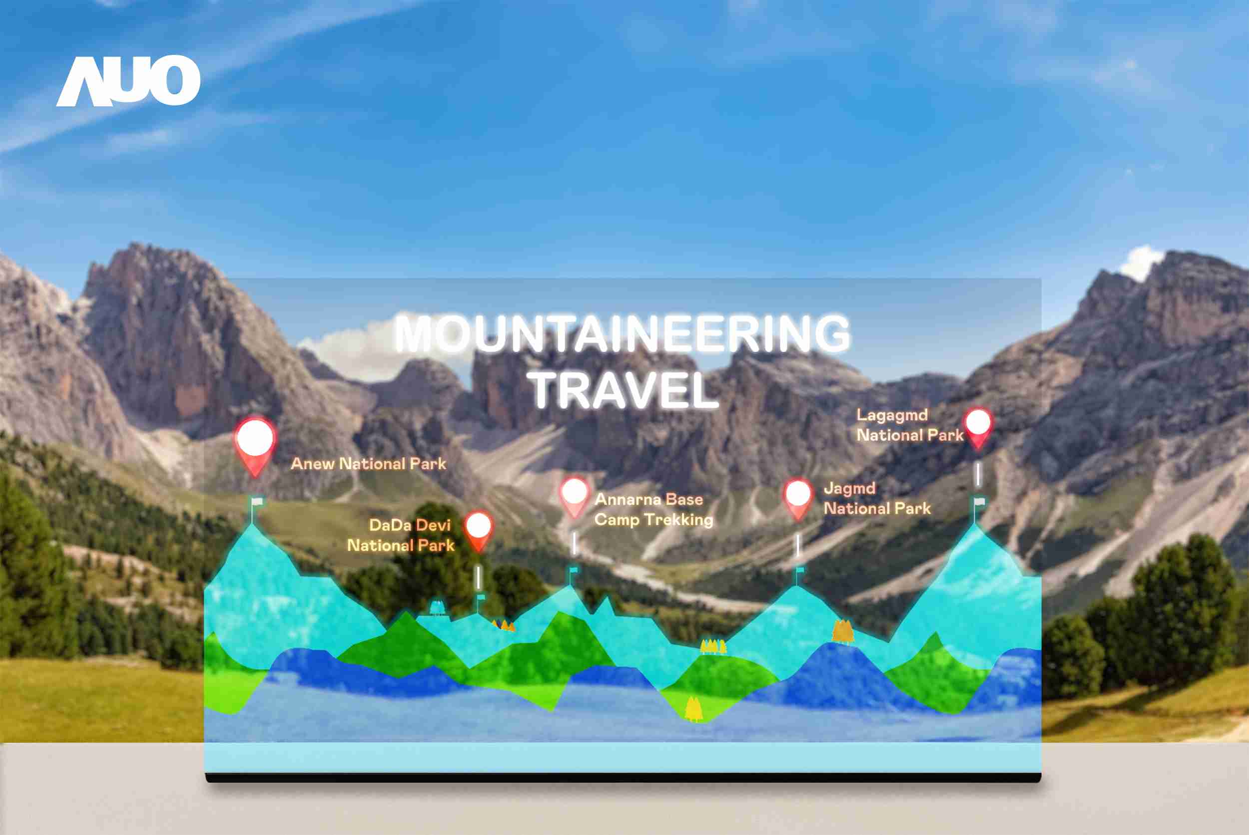 尊龙集团展示全球单片尺寸最大(*)42吋透明Micro LED显示器拼接而成的〝64吋透明Micro LED显示器〞，，具备高透明度、、、、1,000 nits高亮度、、、、广色域、、采用三边无边框的无缝拼接等多重特色，，，呈现超高清、、、细腻画质而不遮挡后方视觉，，，满足层峰需求，，，可广泛运用于零售、、艺术展览或商业空间等场域